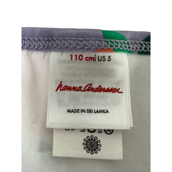 Hanna Andersson Purple & Red Apple Print Tankini Top Girl's 110 cm US 5 New - Picture 6 of 6